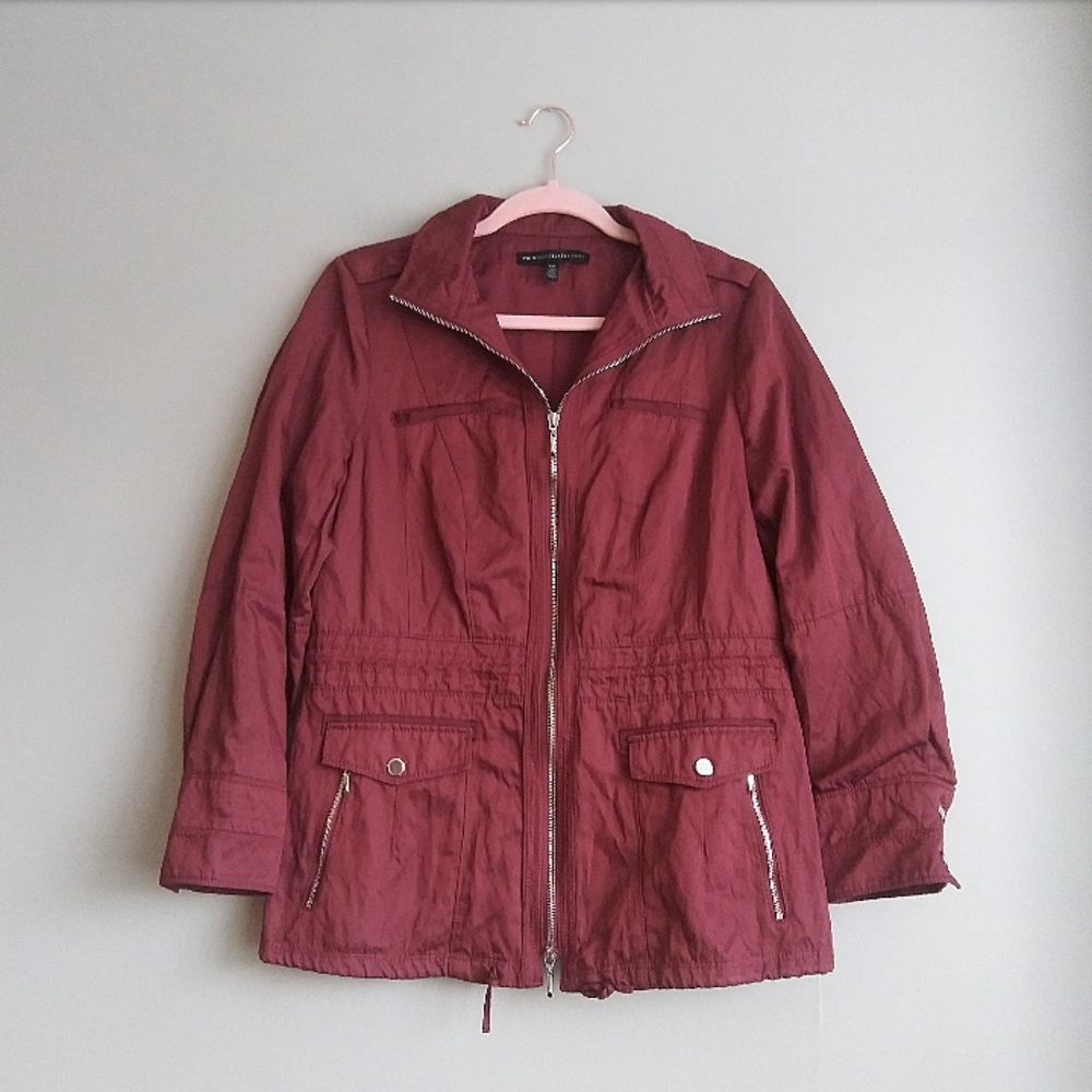 White House Black Market Burgundy Jacket